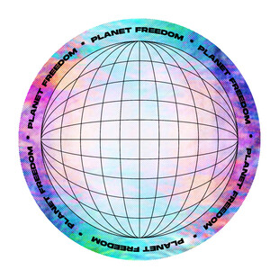 多彩地球网格图案设计