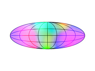 多彩几何球体图案设计