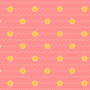 粉色背景黄色圆点图案