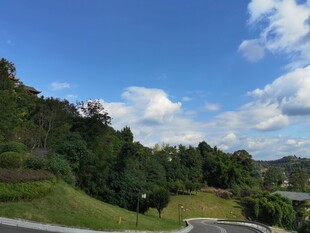 山间公路旁的秀丽自然景色