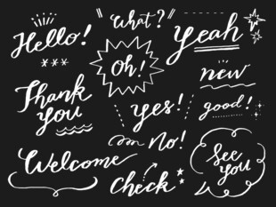 手写英文祝福语黑板背景图