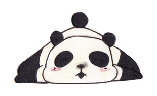 可爱熊猫造型毛绒眼罩