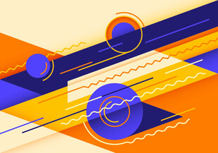 多彩几何抽象图案背景