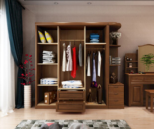 现代简约风格木质衣柜展示