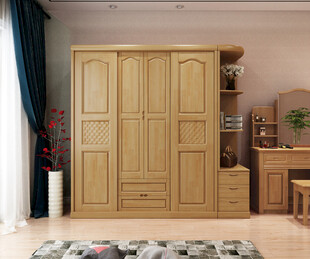 简约实木衣柜家居场景图