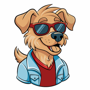 时髦狗狗的酷炫装扮