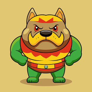 超级英雄狗狗形象