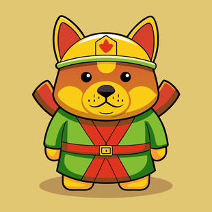 可爱小狗医护卡通形象