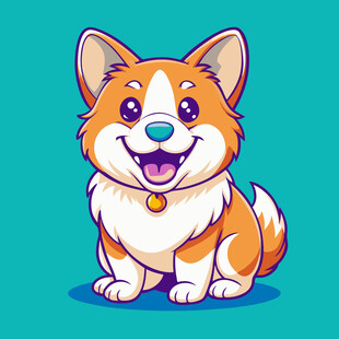 可爱卡通小狗形象