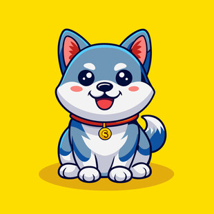 可爱小哈士奇卡通形象