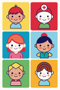 多彩儿童头像集合