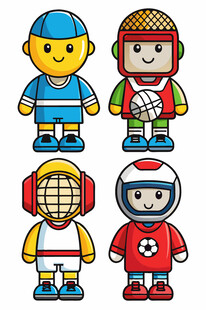 运动小达人卡通形象