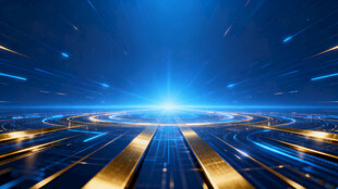 科技感未来城市道路景观图片