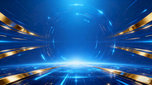 科技感蓝色未来空间图片