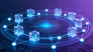 科技感区块链概念场图片