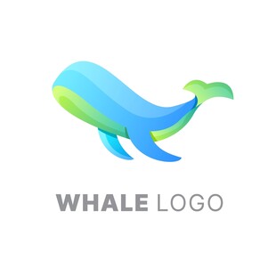 简约鲸鱼标志设计