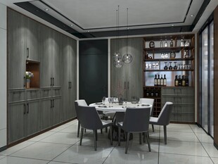 现代简约风餐厅室内设计