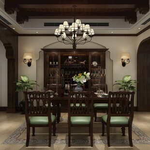 古典雅致餐厅室内场景