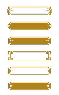 金色金属长条装饰框
