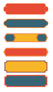 多彩扁平风格按钮组