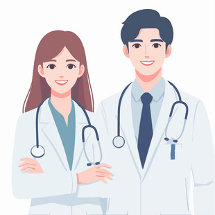 两位微笑的医护人员