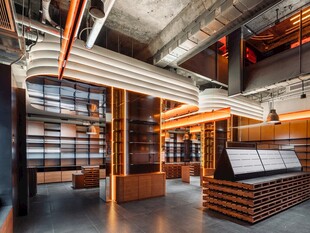 现代风格图书馆室内场景