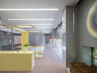 现代风格办公空间室内景