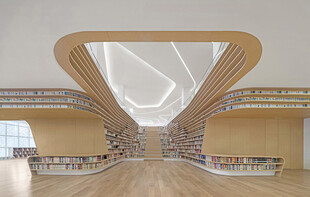 现代风格图书馆内部空间