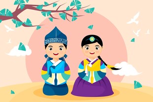 朝鲜族儿童传统服饰形象