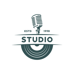 复古录音工作室标志设计