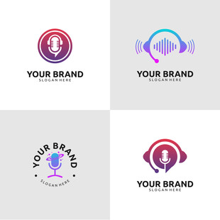 创意耳机品牌标志设计