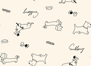 可爱小狗图案背景设计