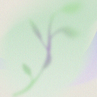 梦幻绿植线条图案