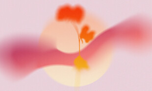 梦幻花朵抽象艺术画面