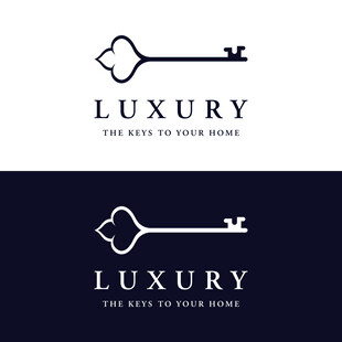 奢华钥匙标志设计