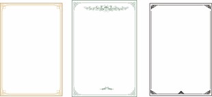三款简约边框设计展示