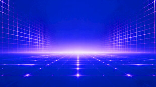 梦幻蓝色科技感发光场景