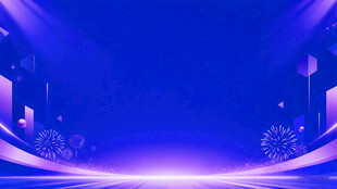 梦幻蓝色科技感舞台背景