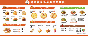 汉堡菜单展示