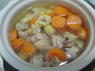 胡萝卜鸡肉炖汤