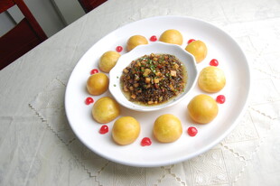 蘸料小土豆摆盘精致