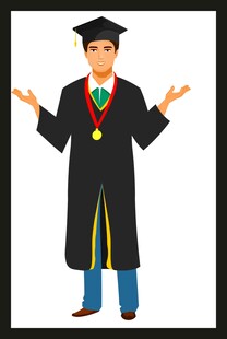 毕业学士形象展示