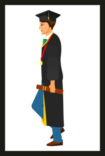 毕业学士形象展示