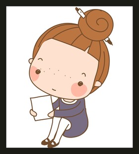 扎丸子头的可爱女孩