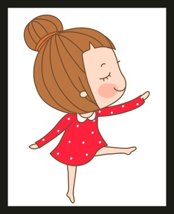 红衣女孩优雅起舞红衣女孩优雅起