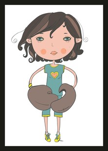 抱着轮胎的可爱小女孩