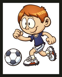 奔跑的足球少年