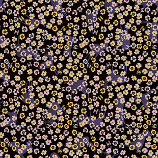 大牌紫色碎花图案