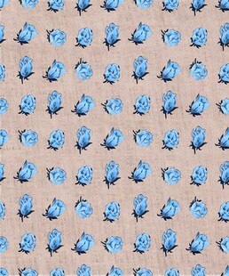 大牌蓝色花朵图案