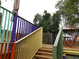 多彩户外木质游乐设施